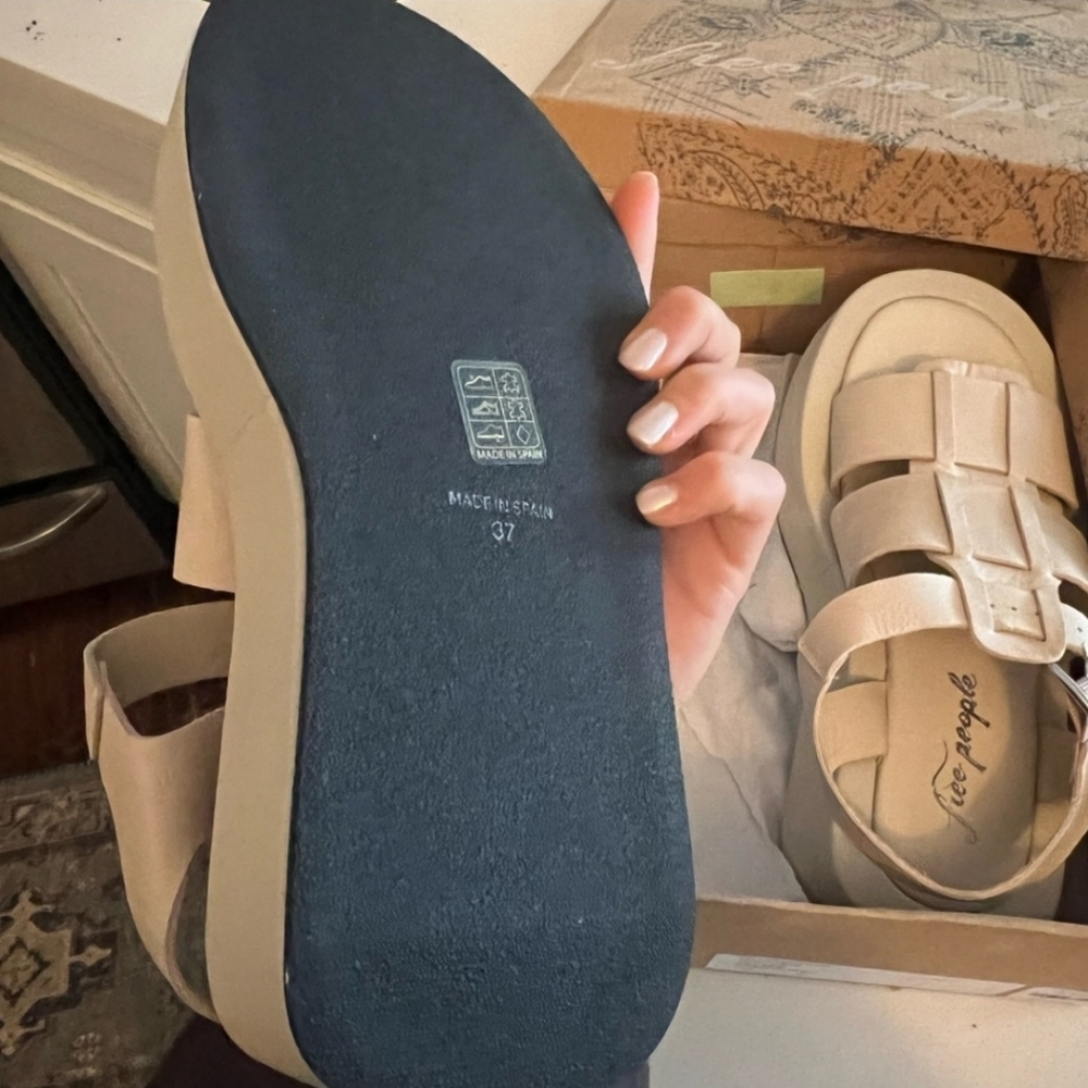 Free People Collection platform sandal 37 Gwen White - Picture 3 of 5